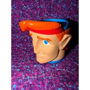 Vintage Disney Hercules Plastic Head Mug Applause Inc 1997